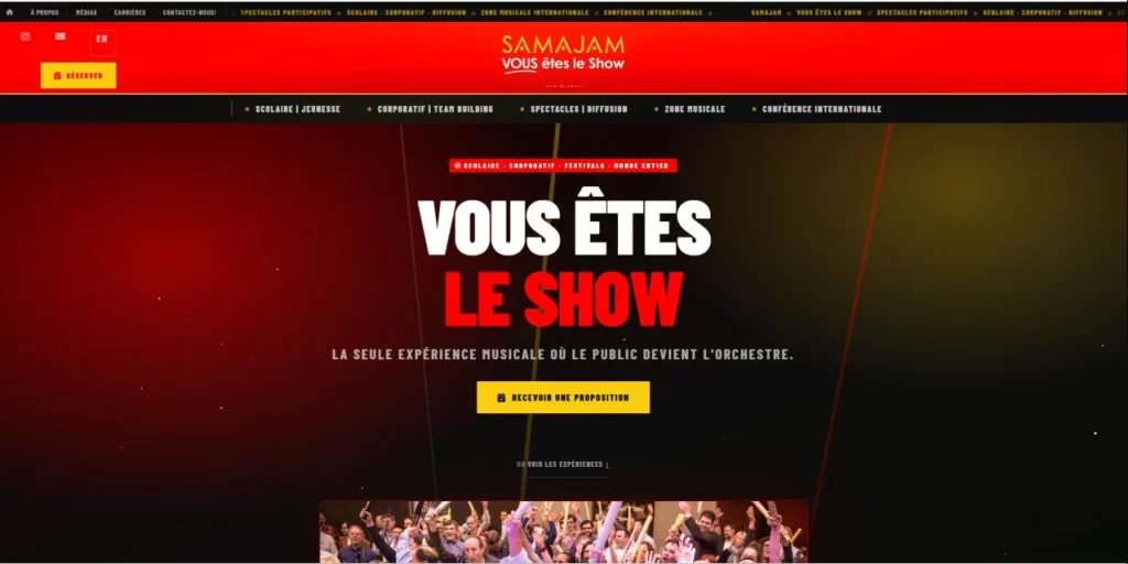Samajam: A Website Revamp for an Interactive Music Show Company