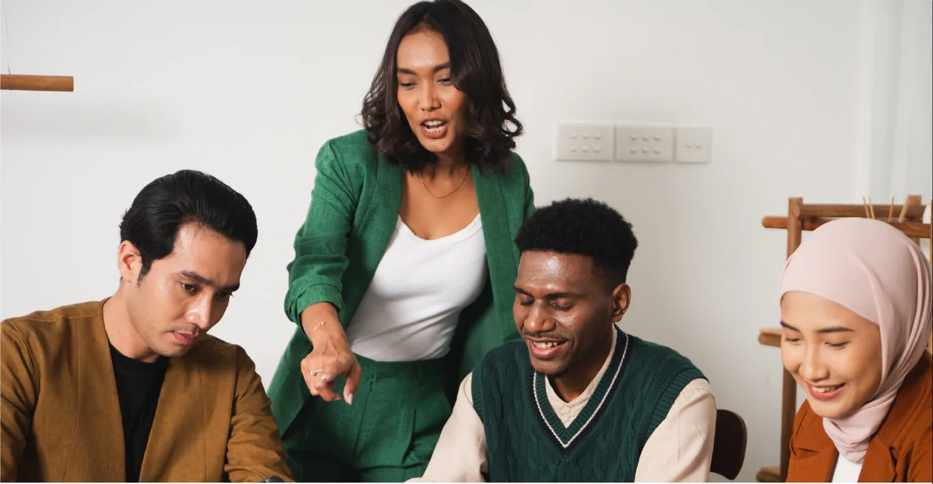 The Lime team in a client session